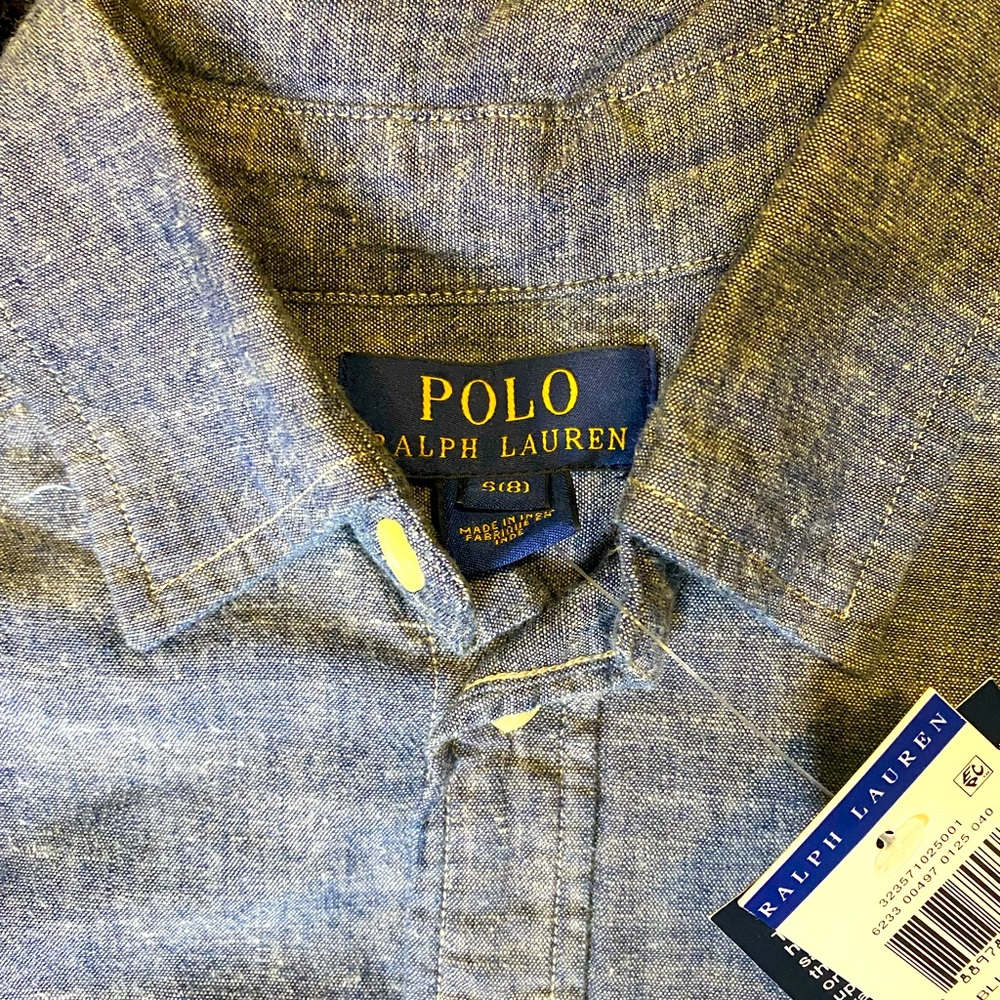 Polo - Long Sleeve Blue Button Up Shirt